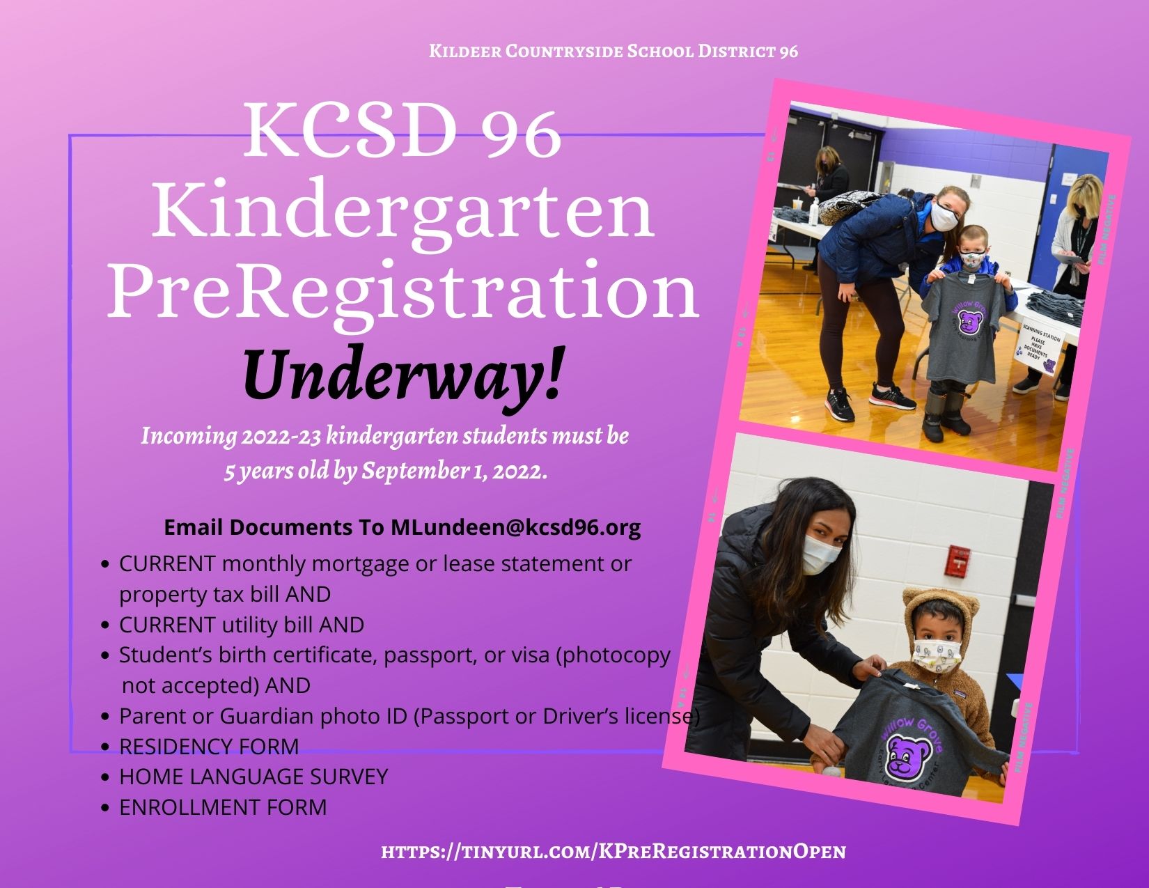 Pre-Registration for Incoming 2022-23 Kindergartners