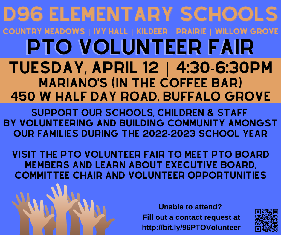 PTO Volunteer Fair:  April 12