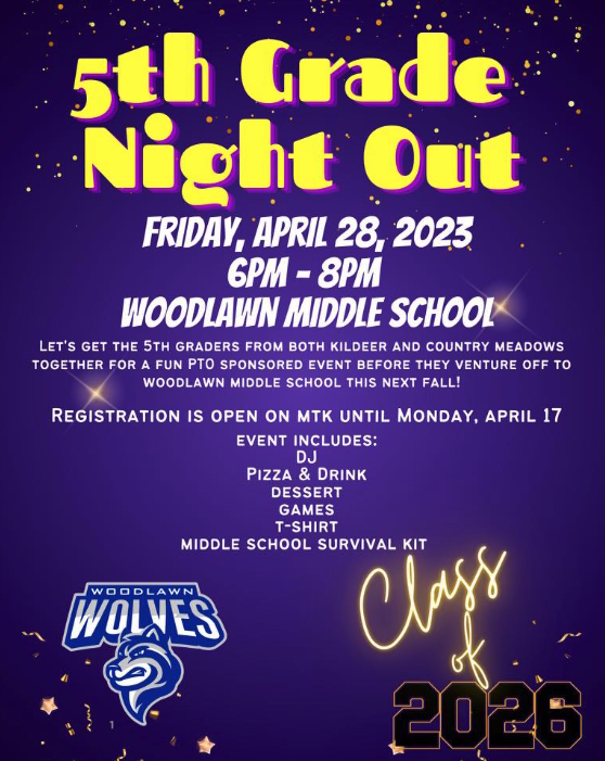 5th Grade Night Out: April 28, 2023