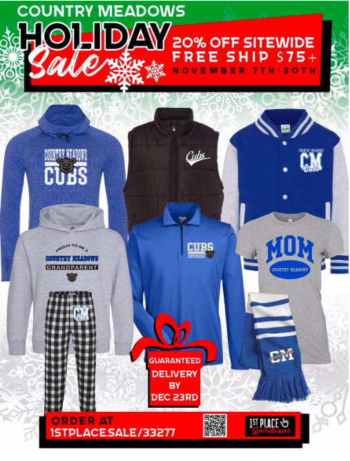 Country Meadows Holiday Sale ~ Spirit Wear