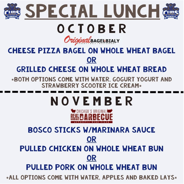 CM PTO Special Lunch for October & November 2023