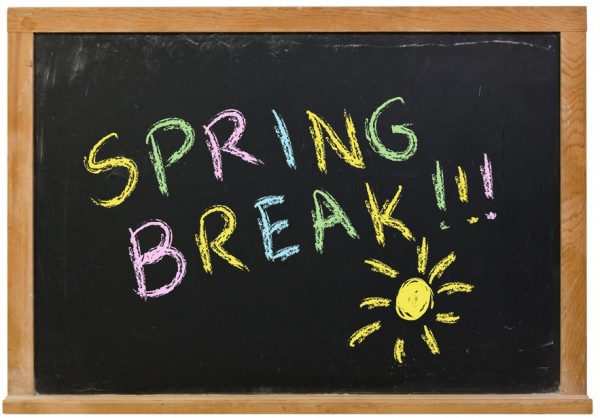 Spring Break written on chalkboard
