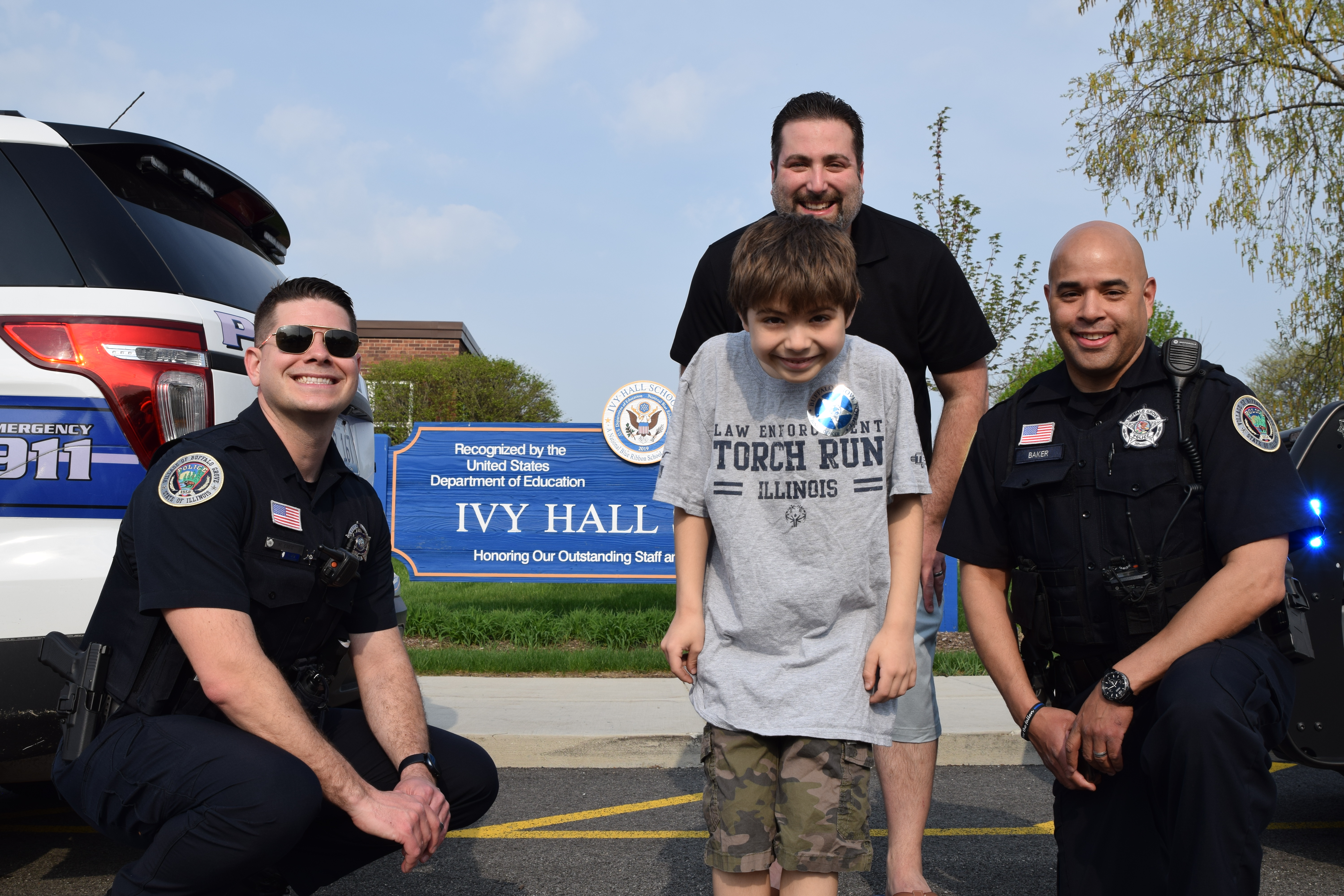 Ivy Hall Students Win Ride to School in Police Cruiser