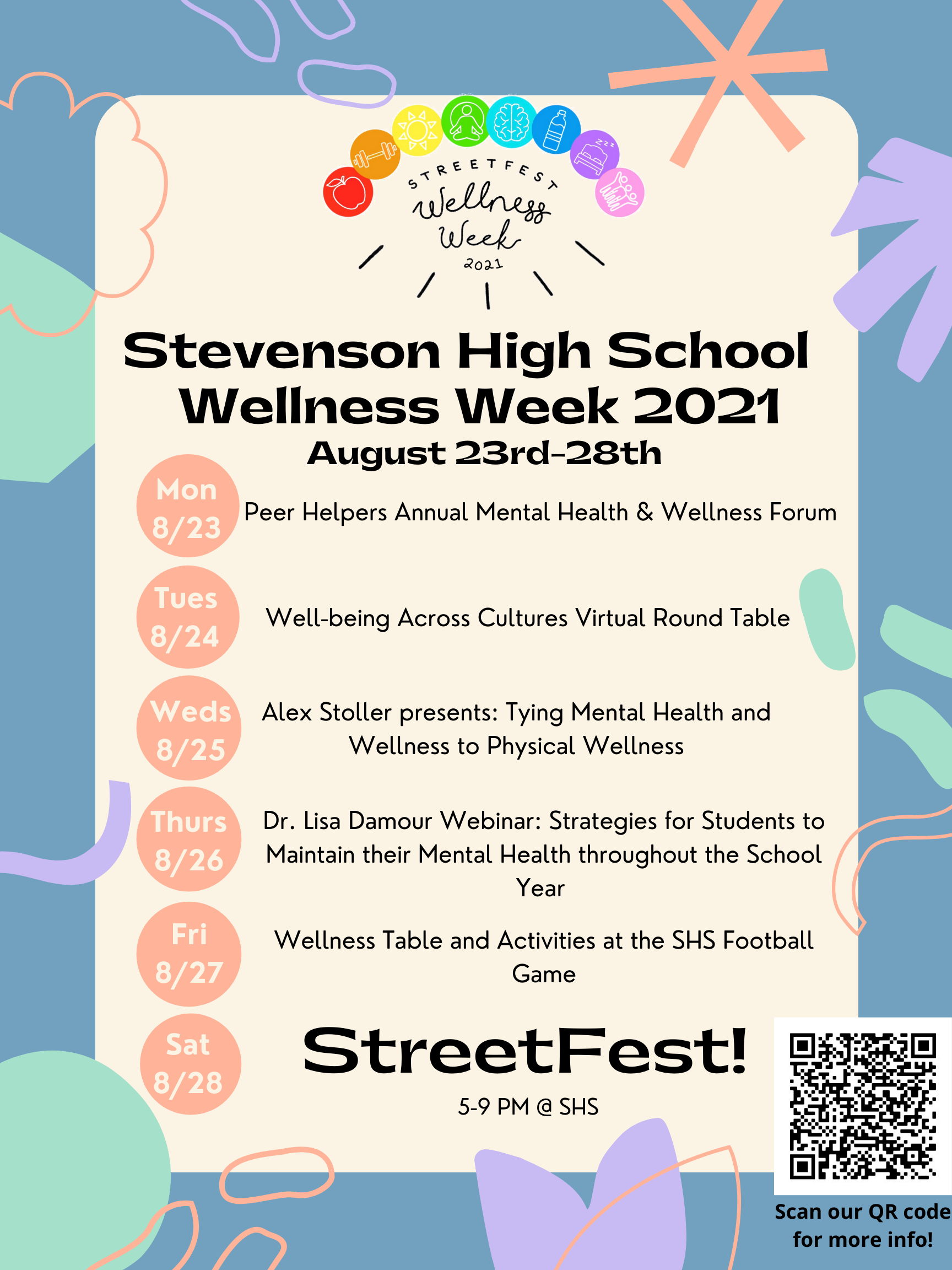 Stevenson High School Wellness Week 2021: August 23-28