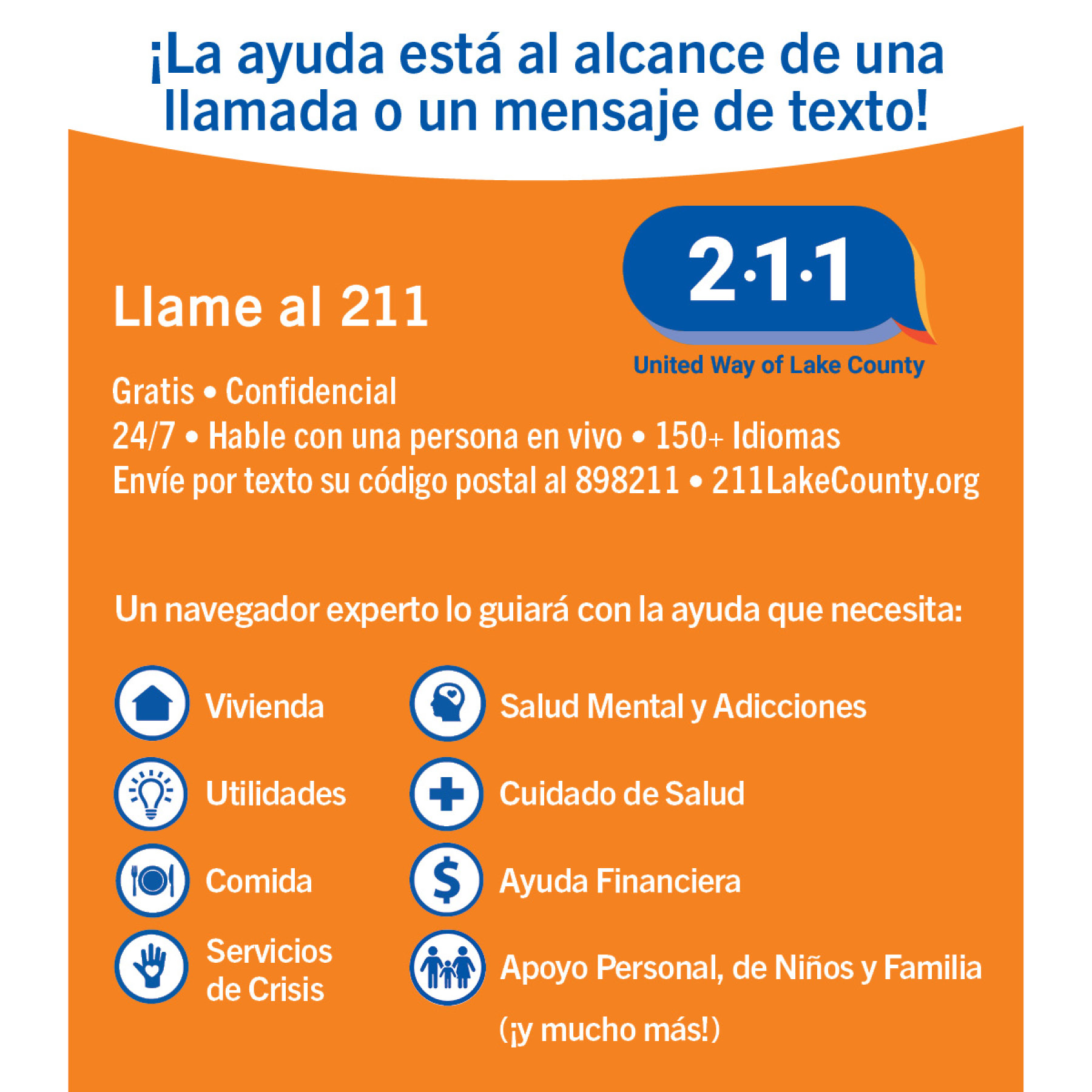 211 resources for Lake County (Spanish Language)