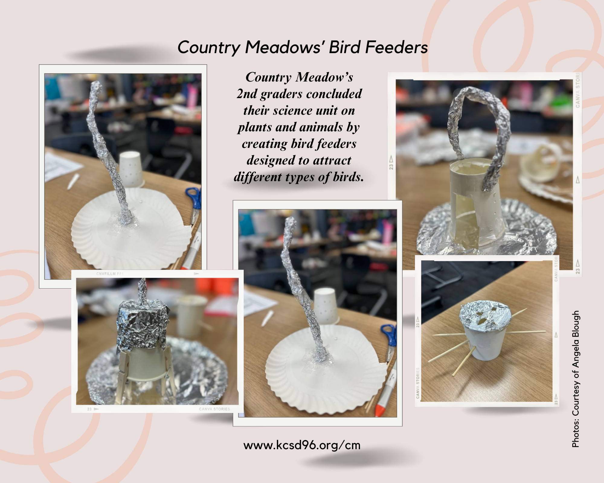 Country Meadows' 2nd Grade Bird Feeders ~ November 2023