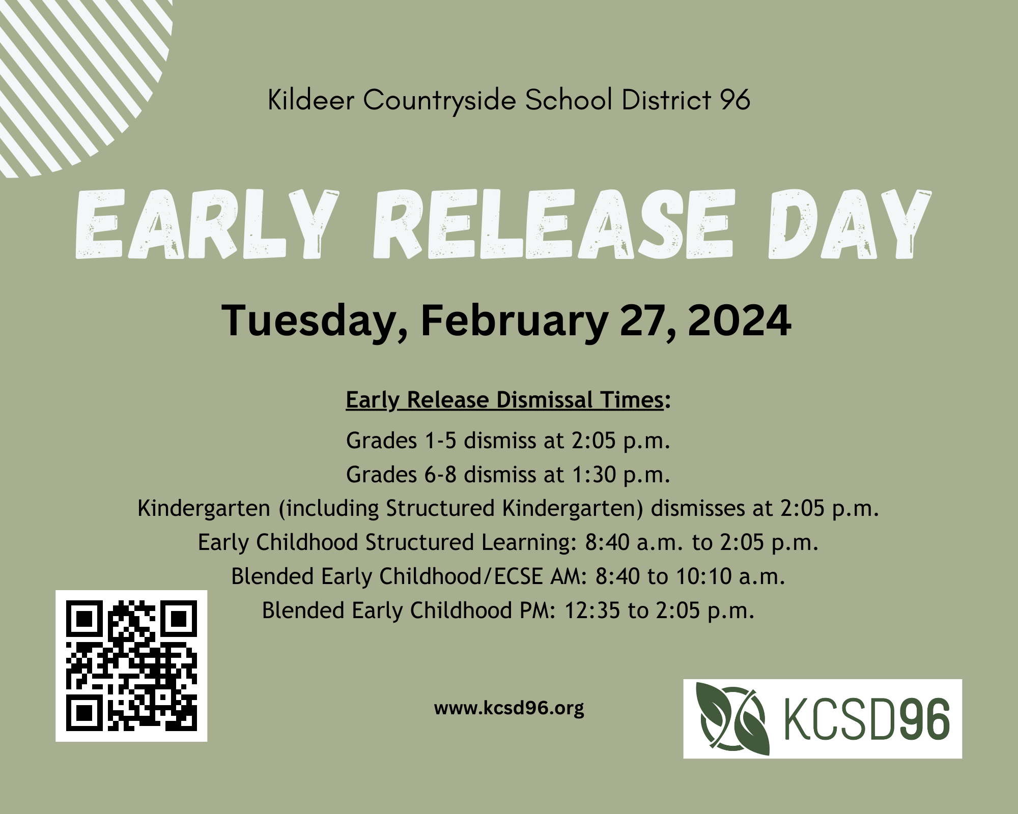 Early Dismissal ~ February 27 2024