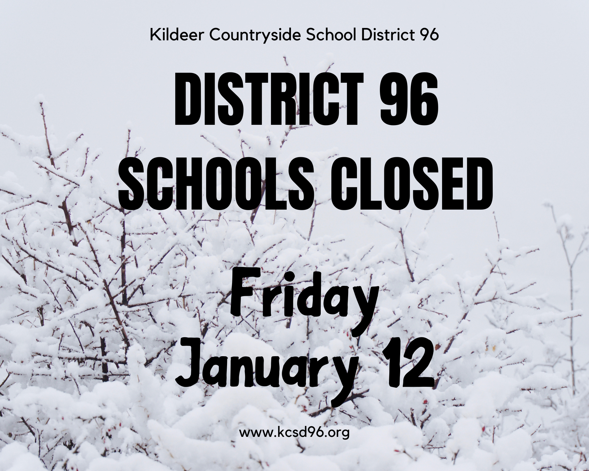 No School Friday  ~ January 12 2024