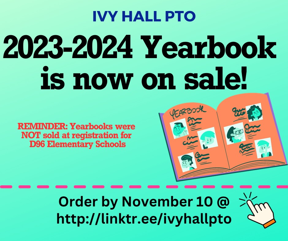 Ivy Hall Yearbook PTO order 2023