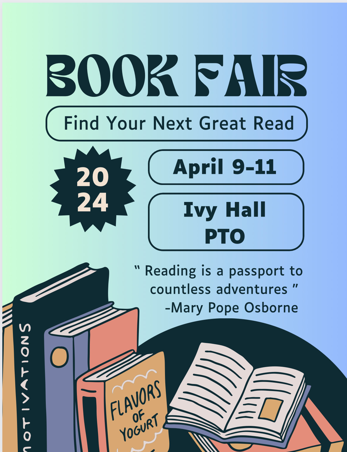 Ivy Hall PTO Scholastic Book Fair 2024