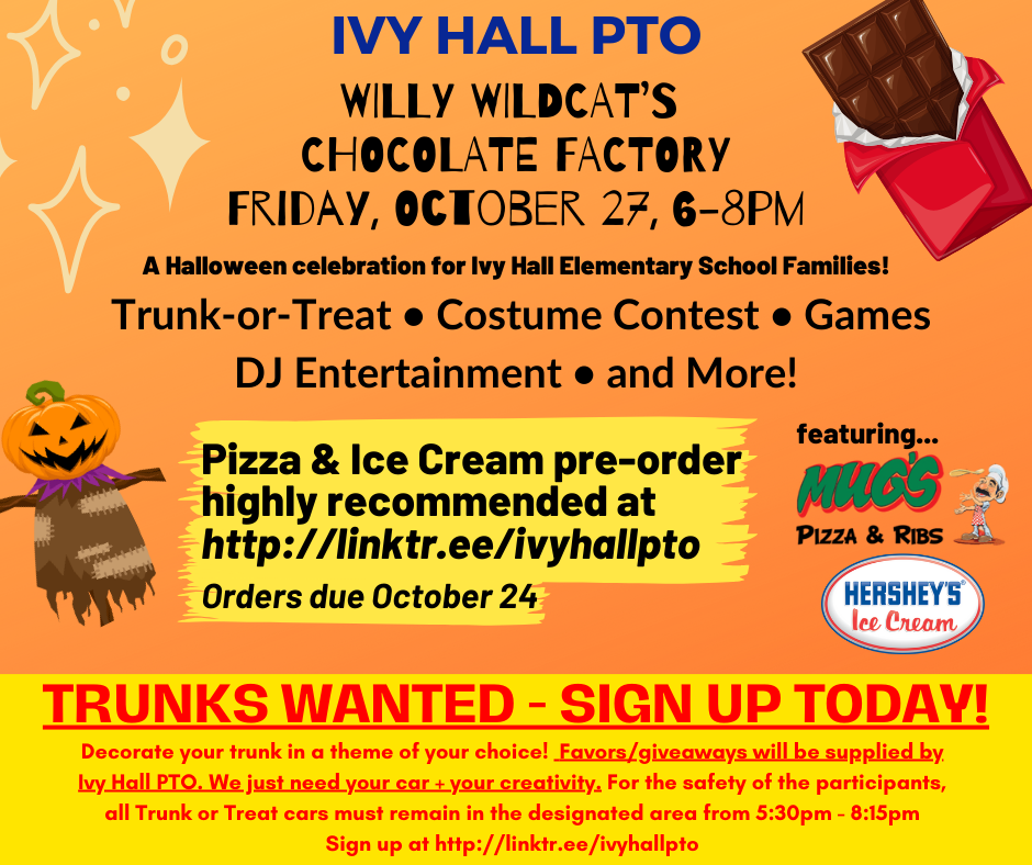 Ivy Hall Willy Wildcat Chocolate Factory: October 27, 2023