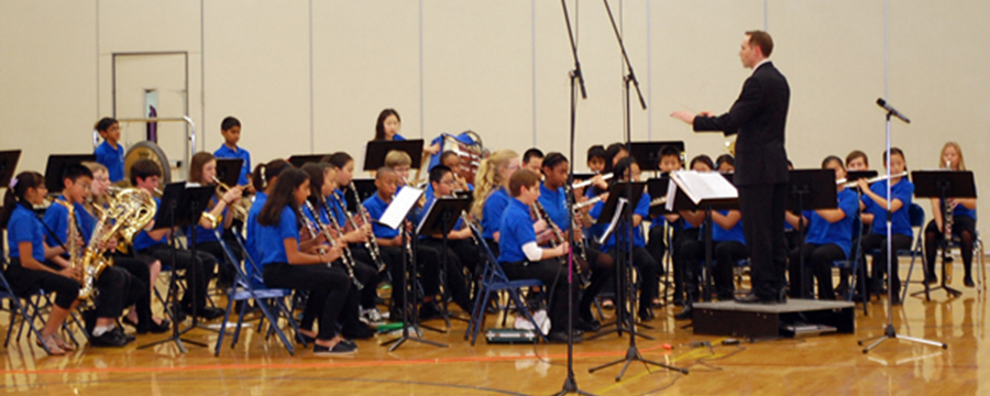 Middle School Band playing
