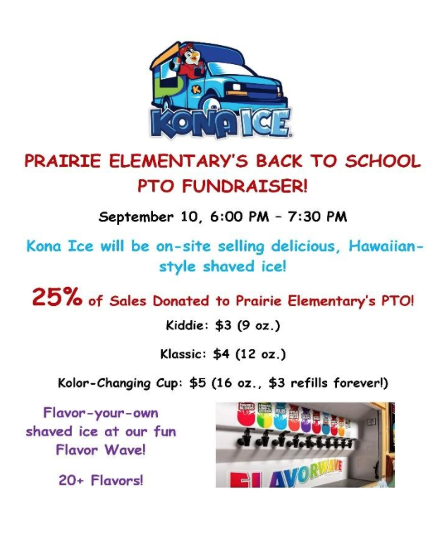 Prairie PTO Fundraiser ~ Sept. 10, 2021