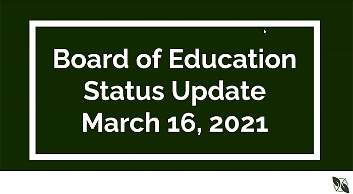 Board of Education Status Update March 16, 2020 - For English