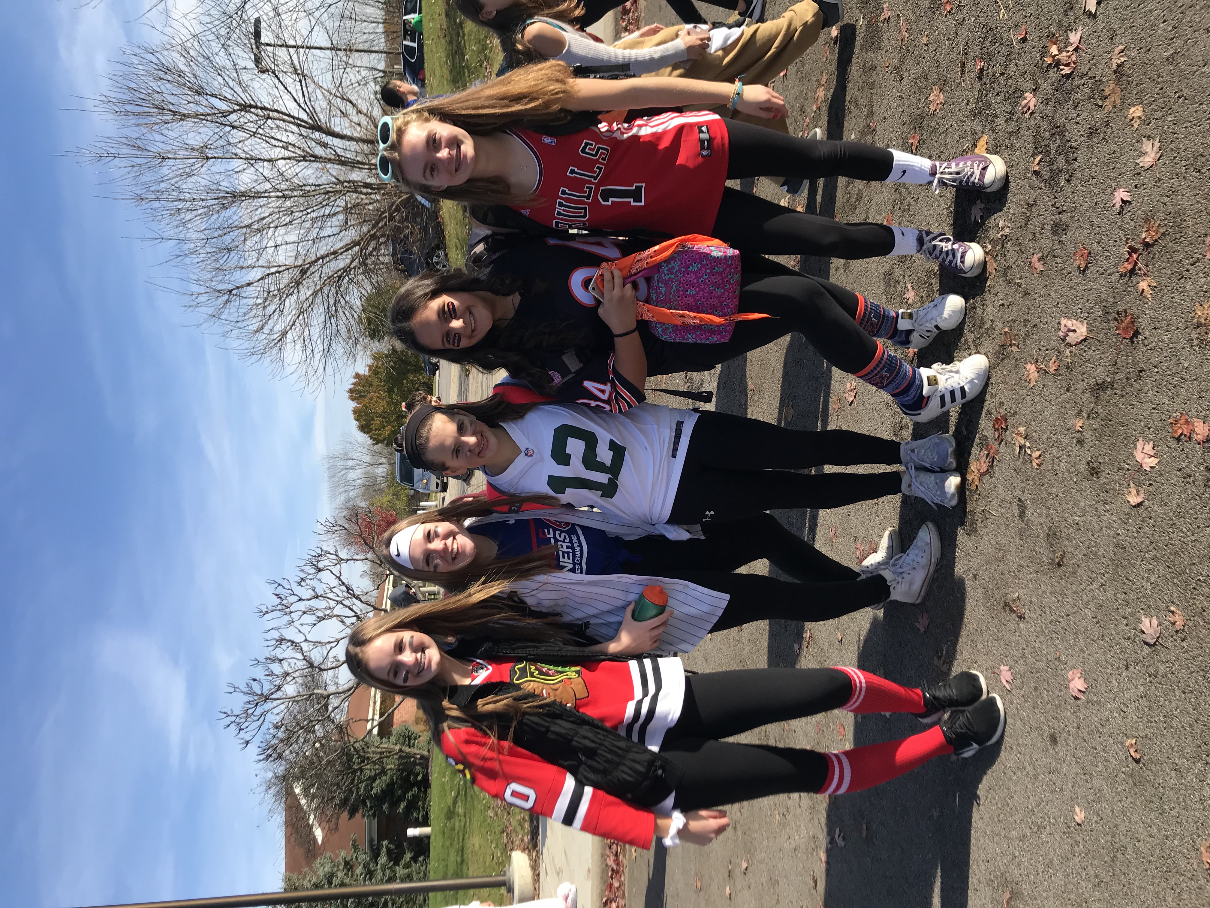 Students dressed as athletes