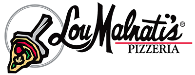 Lou Malnati logo with pizza slice