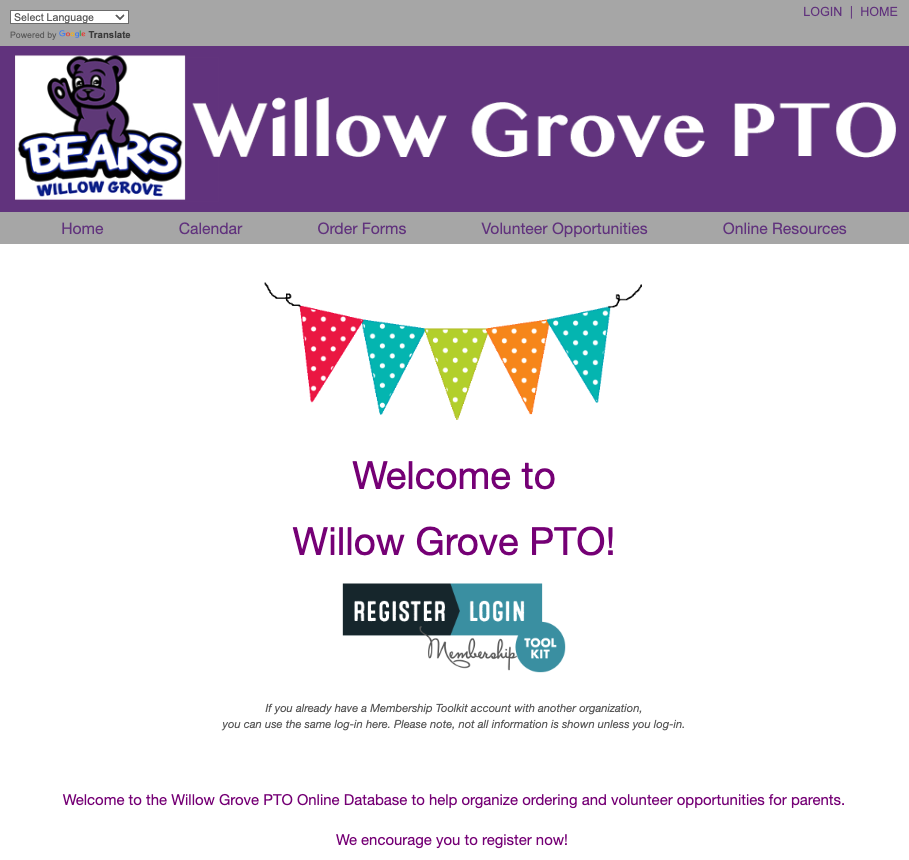 Sign up for Willow Grove Membership Toolkit